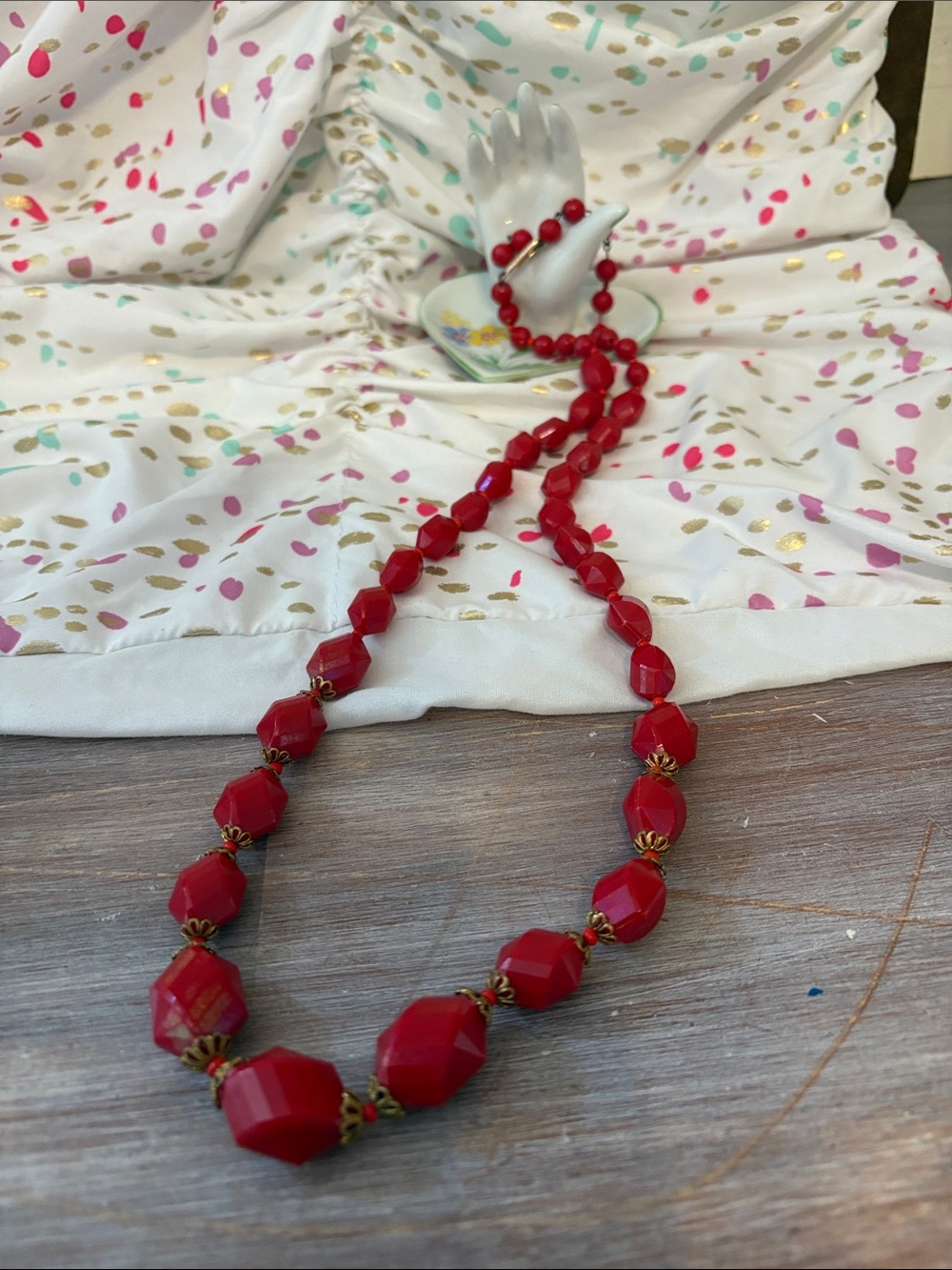 Multi-Strand Women’s Beaded Necklace Set - Red, Turquoise, Brown, Blue Lot of 6! - Picture 3 of 8